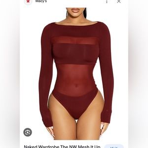 Naked Wardrobe mesh it up bodysuit